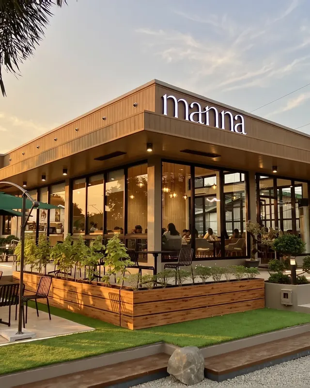 Manna's cafe at golden hour