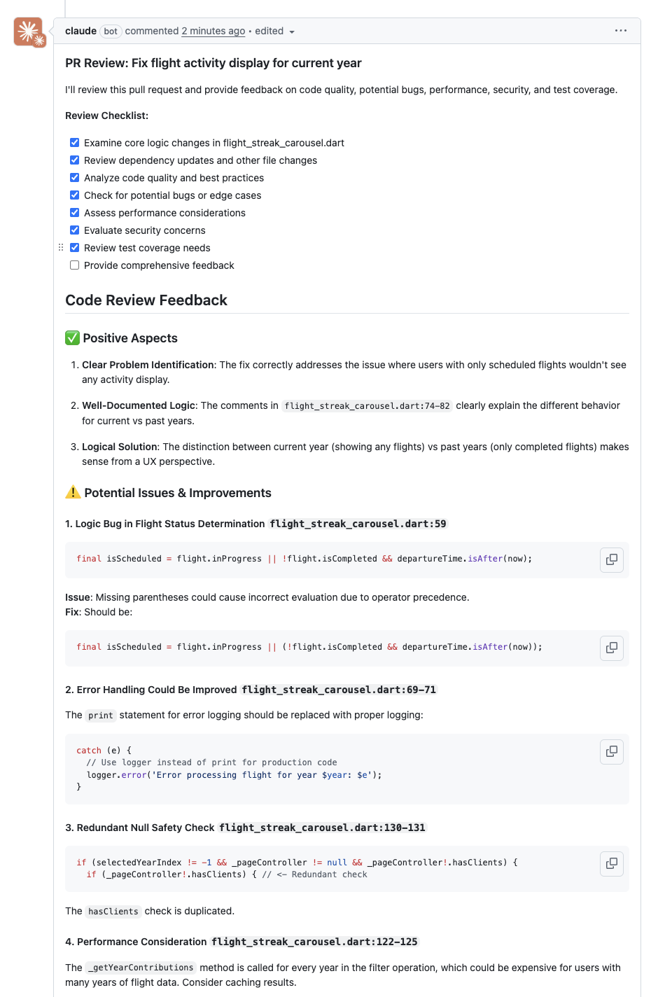 Example Code Review